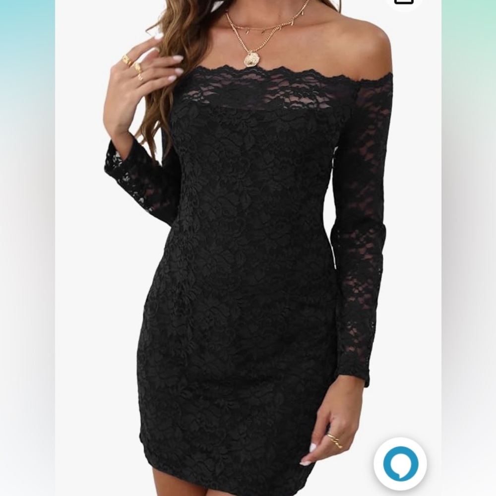 NWT ACEVOG elegant lace dress size M